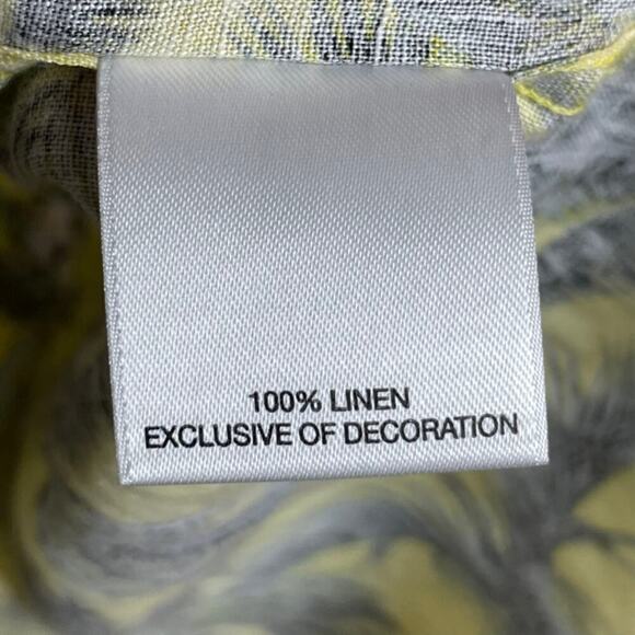 Cremieux Classics Aloha Linen Men's Size XXL Yellow Green Palm Trees‎ - Picture 6 of 8